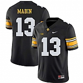 Iowa Hawkeyes 13 Greg Mabin Black College Football Jersey Dzhi,baseball caps,new era cap wholesale,wholesale hats